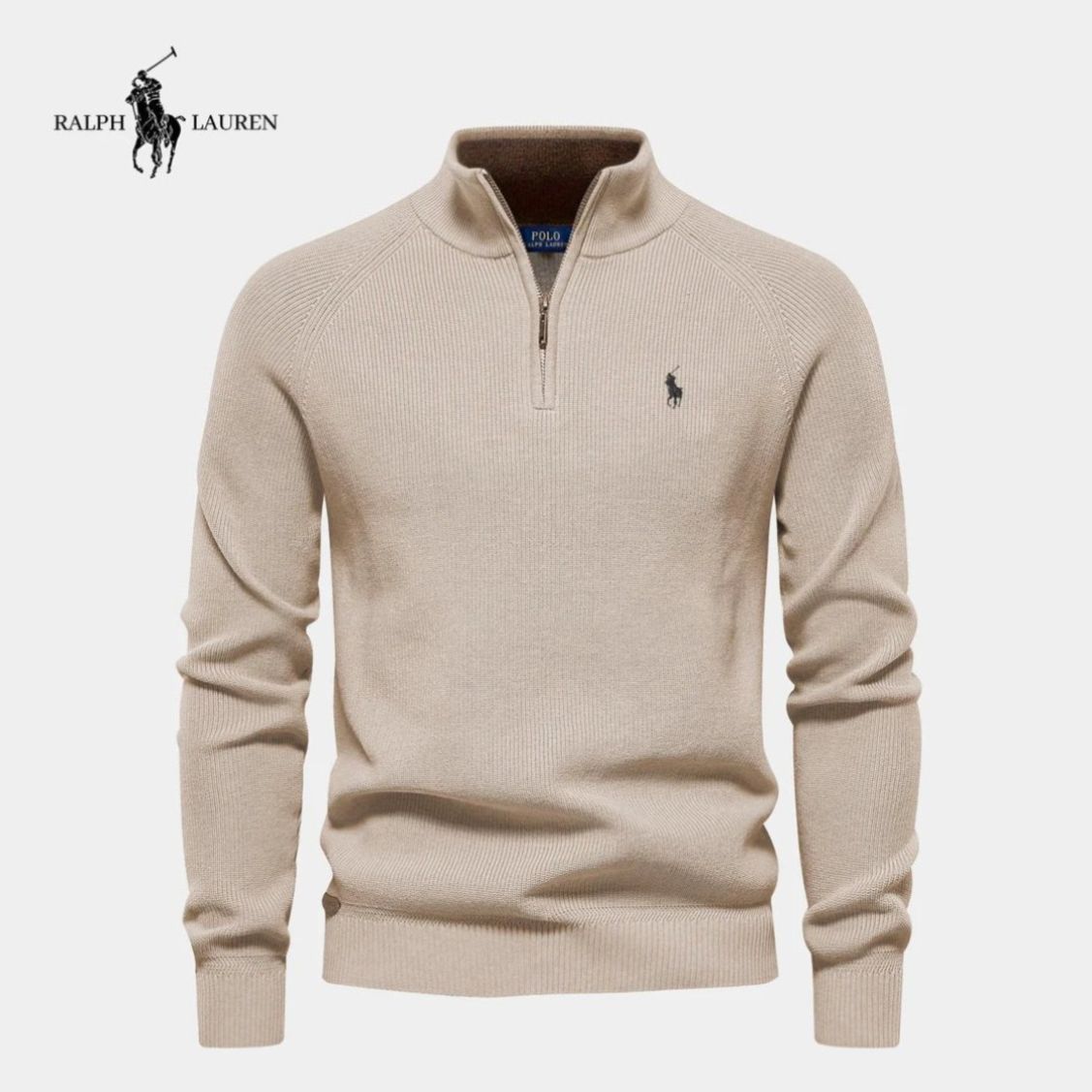 Half Quarter-Zip Knit Sweater